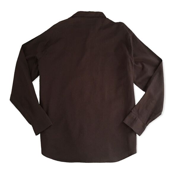 🆕Perry Ellis Men’s Brown Long Sleeve Button Down Shirt - Picture 2 of 6